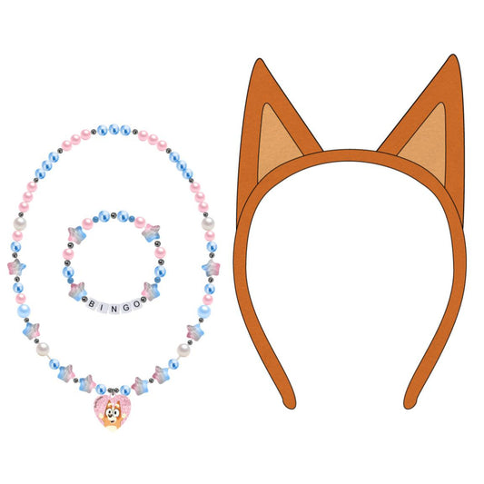 Bluey Schmuckset für Mädchen – Kinderschmuck mit Serienmotiv