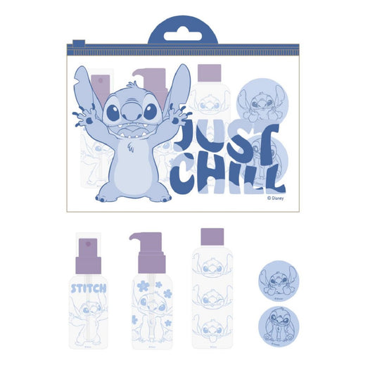 Lilo & Stitch Reiseset Nachfüllbare Kosmetikflaschen im praktischen Reisebeutel