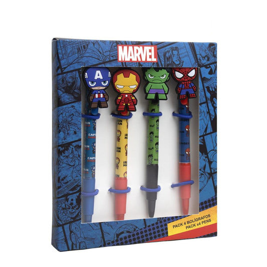 Marvel Pen Pack 4 Stück Schreibwaren & Geschenkset für Jungen & Mädchen