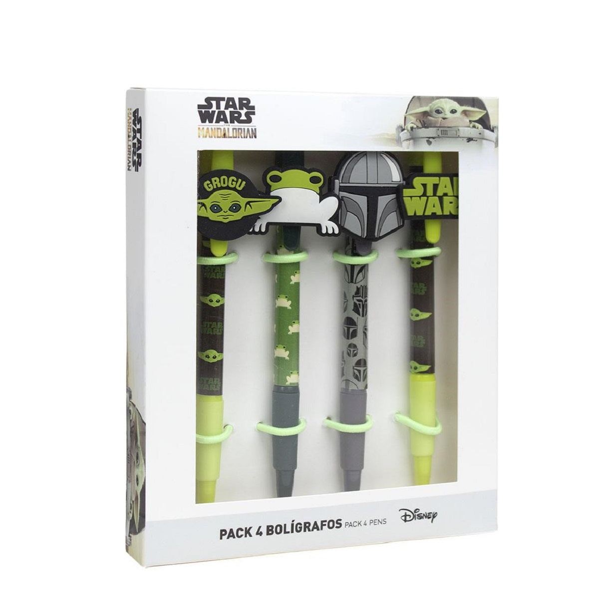 Star Wars Grogu Kugelschreiber – Schreibset für Schule & Büro (4 Stk.)