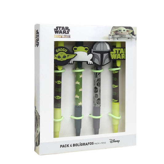 Star Wars Grogu Kugelschreiber – Schreibset für Schule & Büro (4 Stk.)