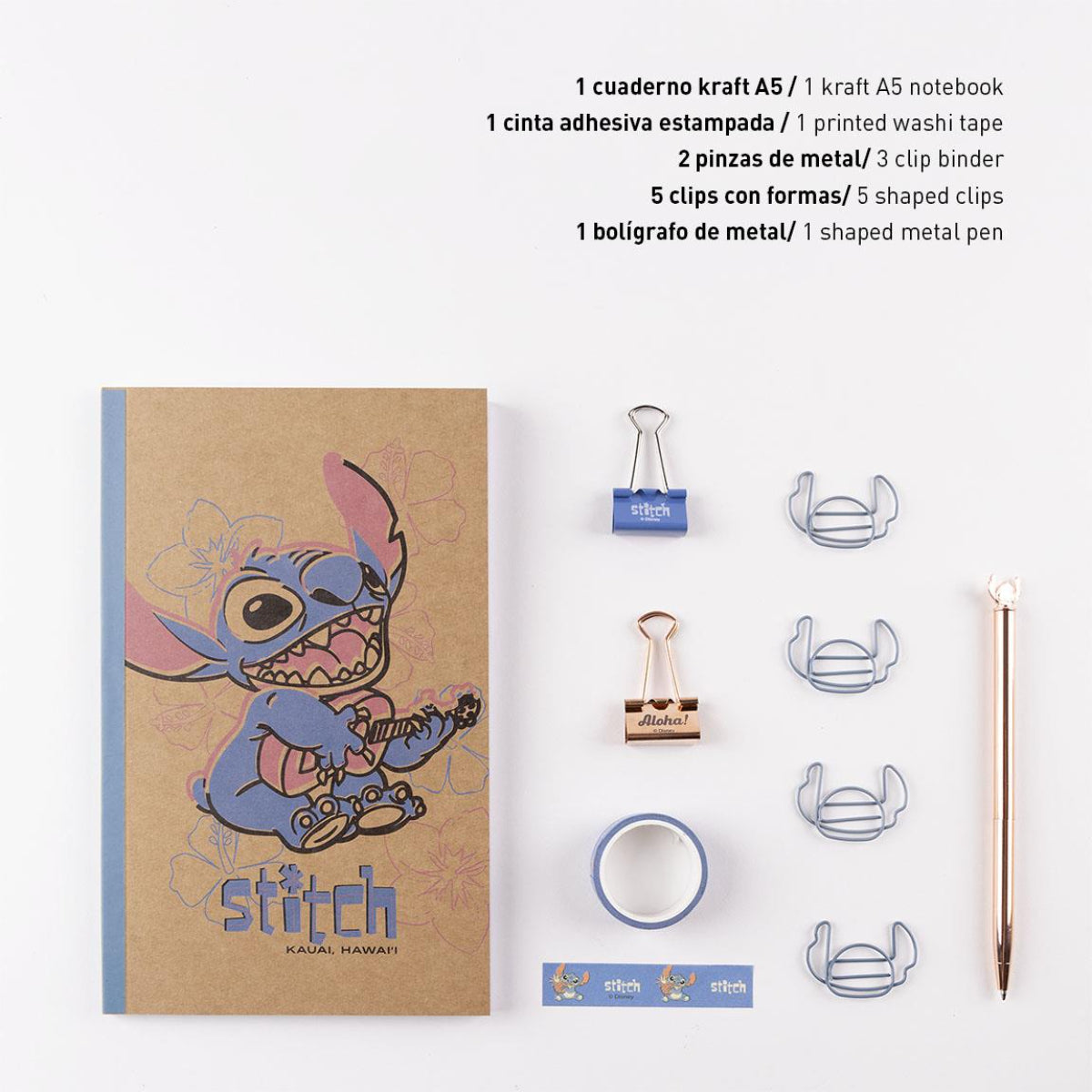Lilo & Stitch Schulbedarf Set – Schreibwaren mit Notizbuch, Stift & Accessoires