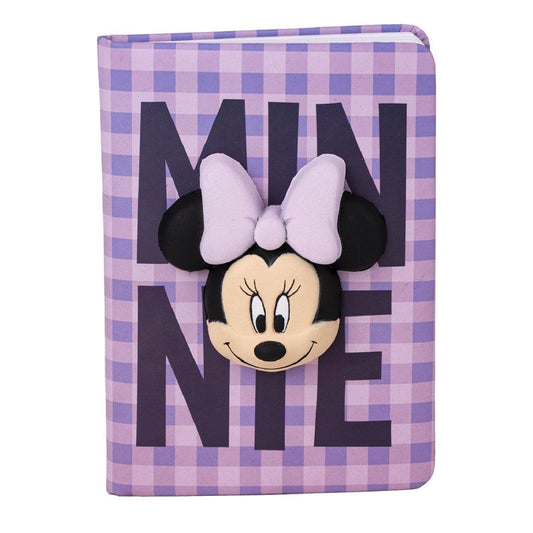 Disney Minnie Mouse Squishy Notizbuch – Weiches Tagebuch für Kinder mit 3D-Cover