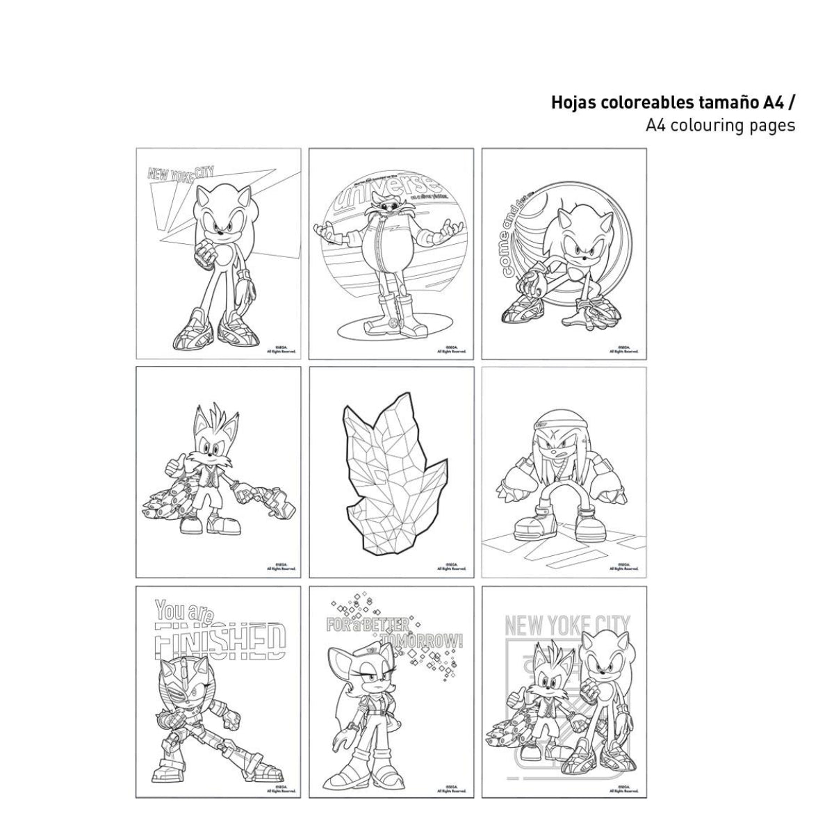 Sonic Prime Mal- und Schreibset – Kinder Schreibwaren-Set zum Ausmalen