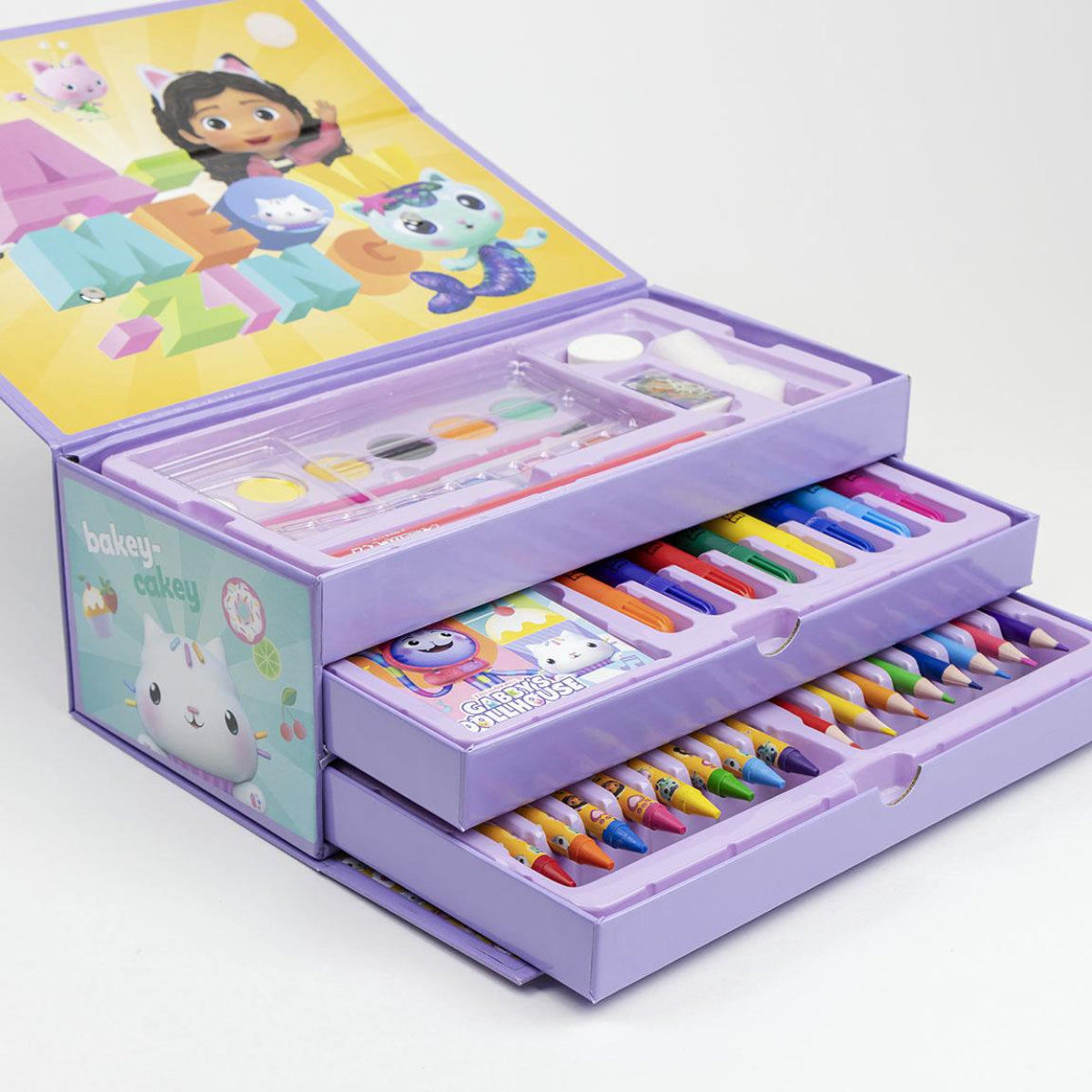 Gabby´s Dollhouse Kreativo Stationery Set für Kinder Geschenkset mit Buntstiften & Schreibzubehör