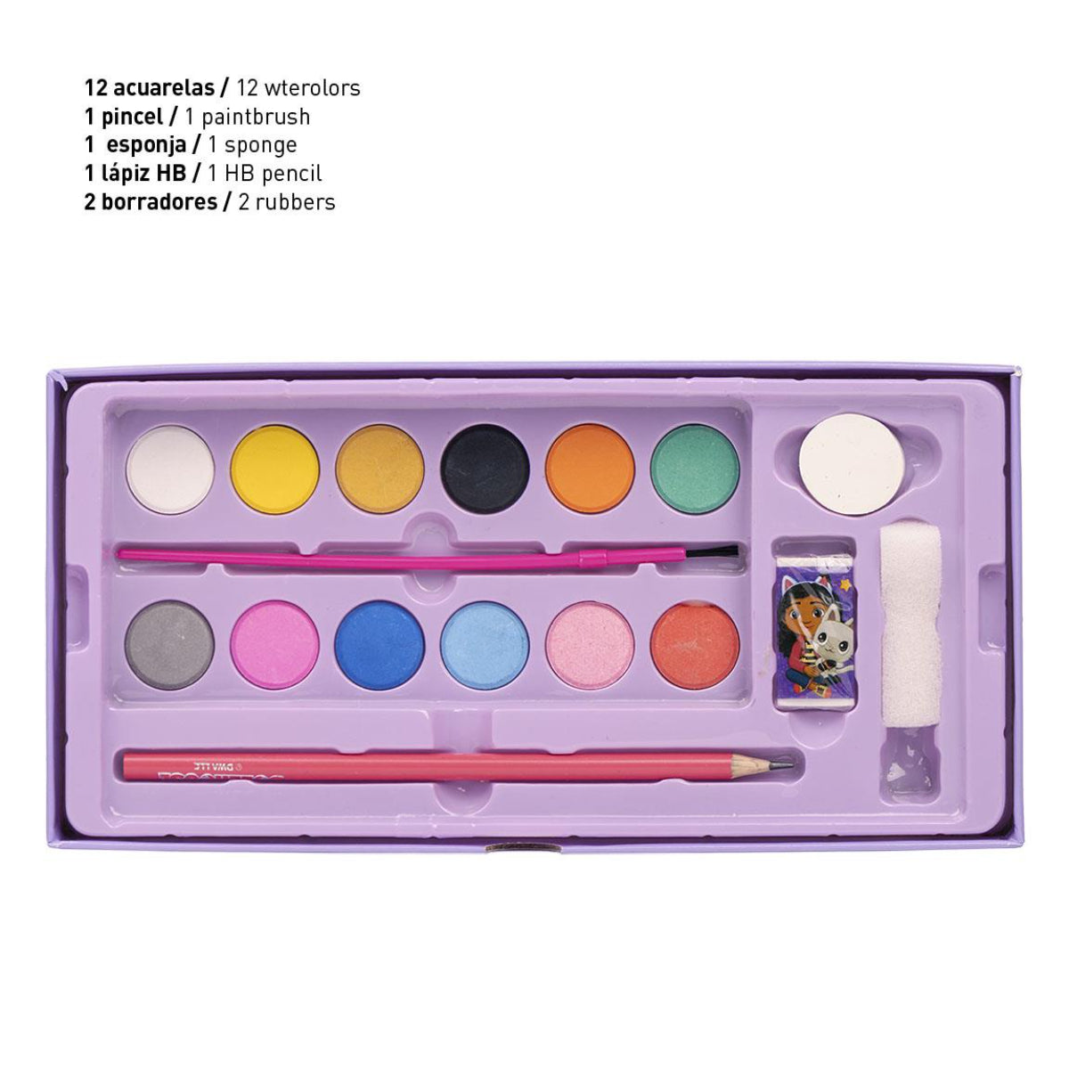 Gabby´s Dollhouse Kreativo Stationery Set für Kinder Geschenkset mit Buntstiften & Schreibzubehör