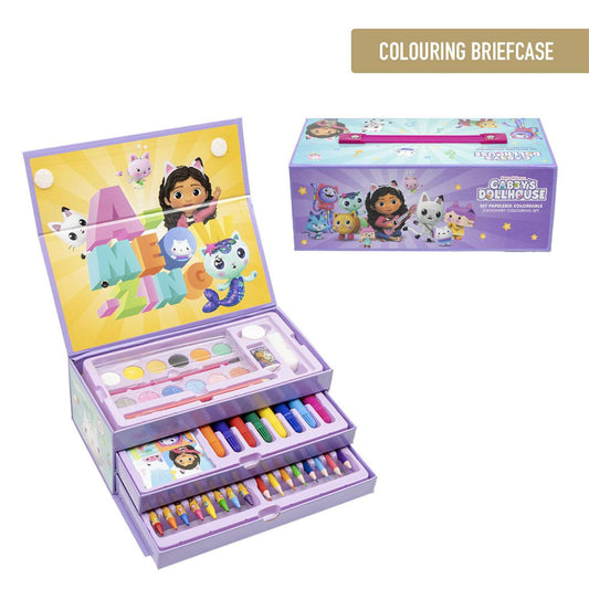 Gabby´s Dollhouse Kreativo Stationery Set für Kinder Geschenkset mit Buntstiften & Schreibzubehör