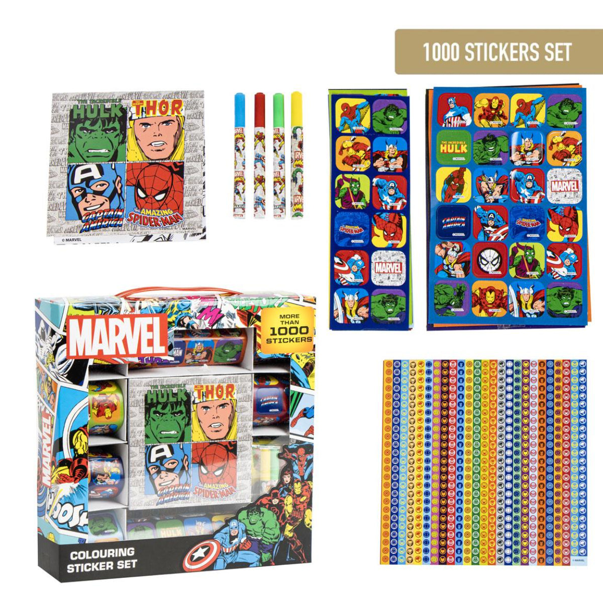 Marvel StickerWorld Sticker Pack – Sticker Set & Schreibwaren für Schule & Kreativprojekte