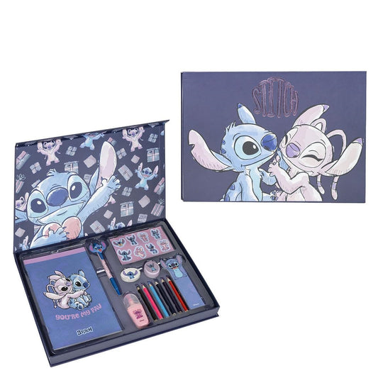 Lilo & Stitch Kreativo Stationery Set für Kinder Geschenkset mit Buntstiften & Schreibzubehör
