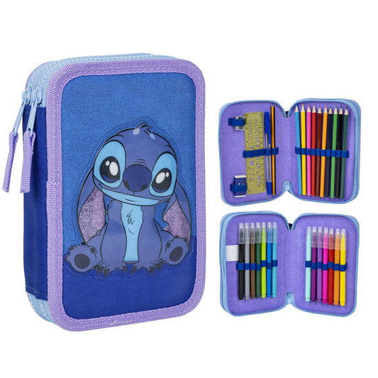 Lilo & Stitch Giotto Federmappe gefüllt – Schuletui & Stiftebox mit Zubehör für Kinder