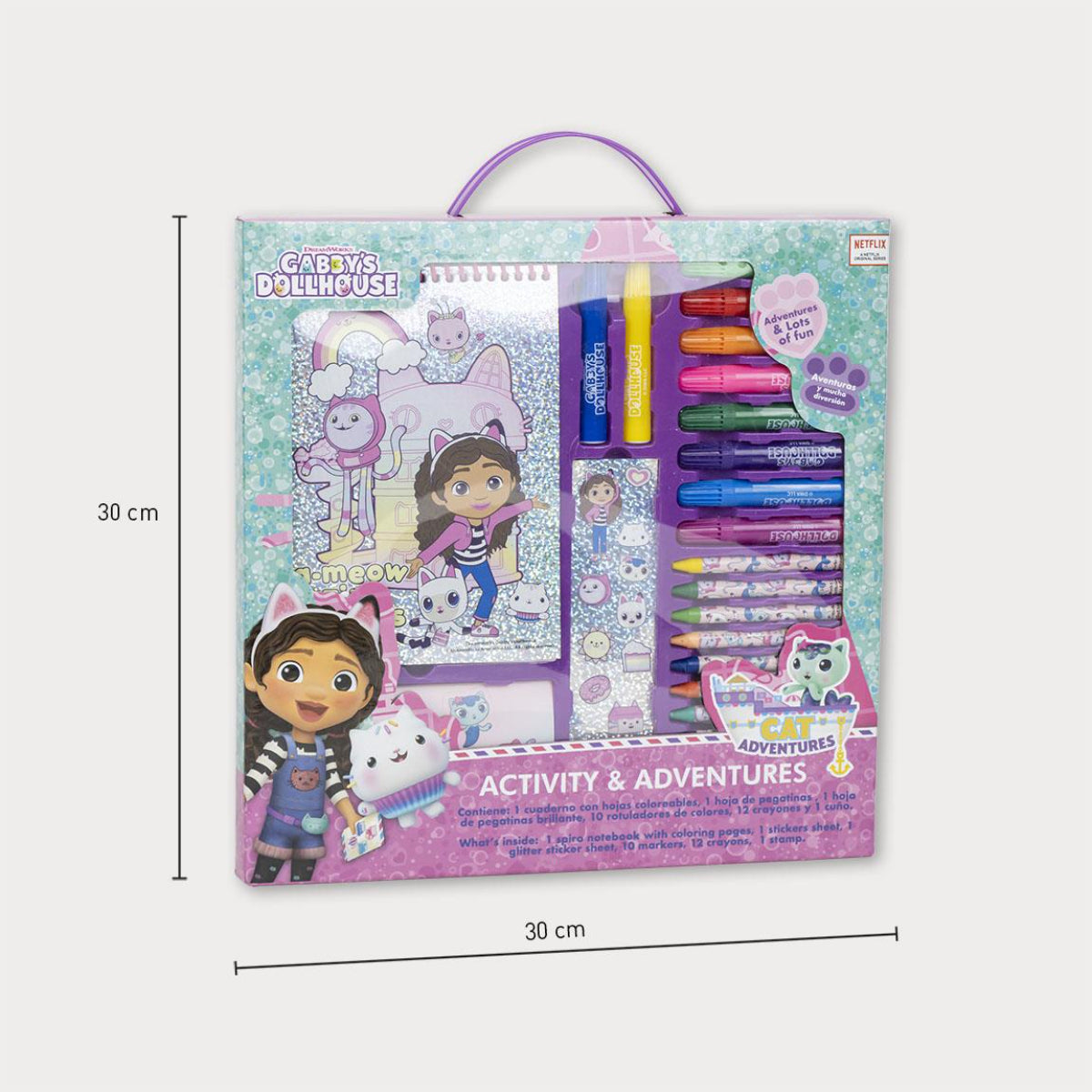 Gabby’s Dollhouse Mal- und Schreibset Kinder Schreibwaren-Set zum Ausmalen