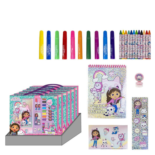 Gabby’s Dollhouse Mal- und Schreibset Kinder Schreibwaren-Set zum Ausmalen
