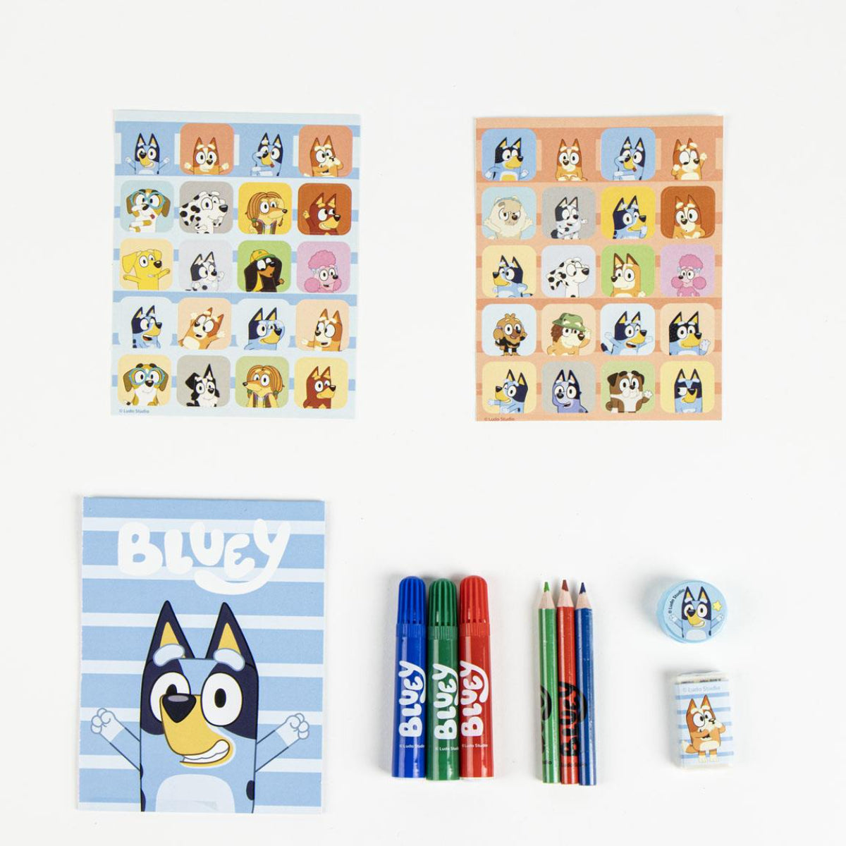 Bluey CreativeCase Zeichenkoffer – Rollkoffer & Schreibset mit Farben und Stiften