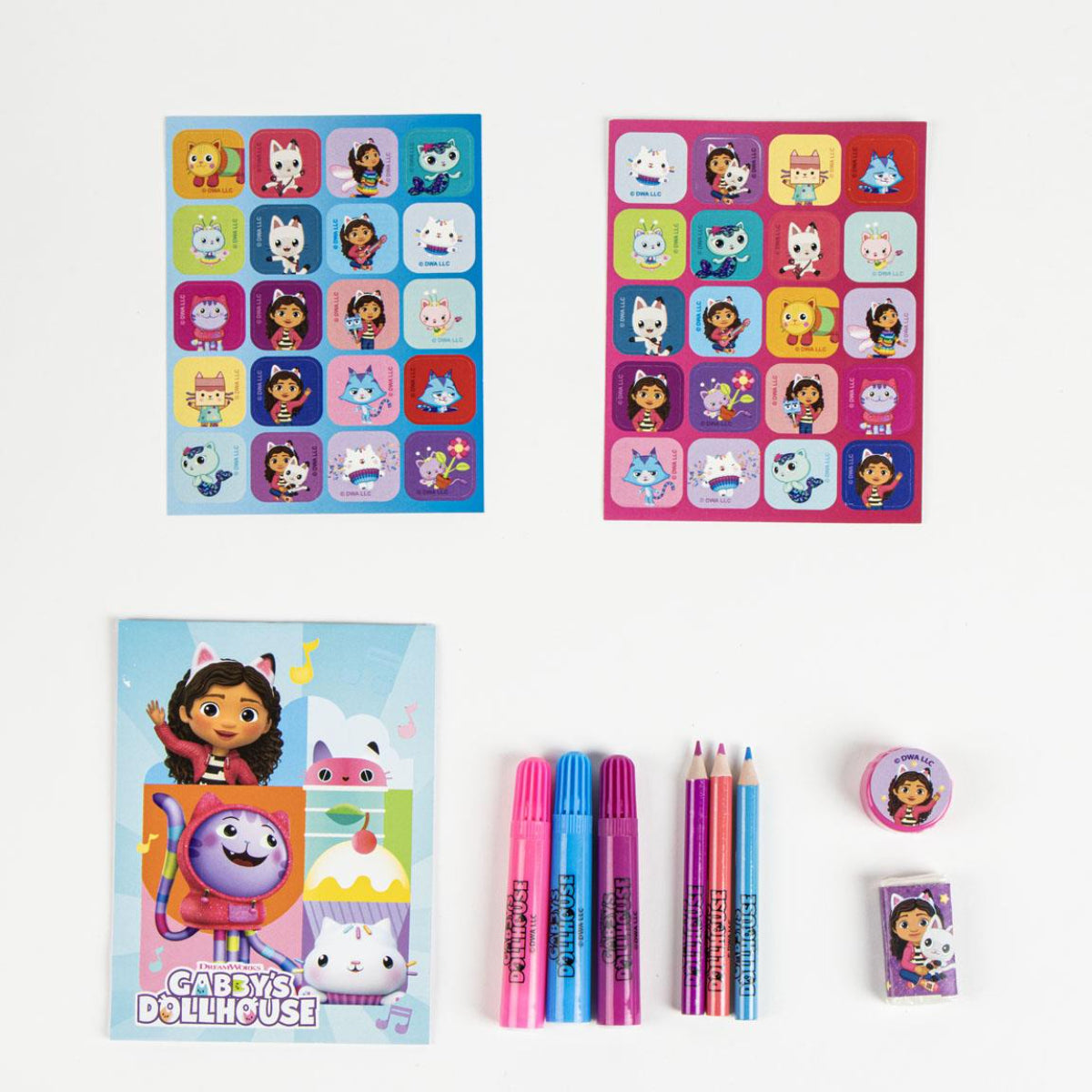 Gabby´s Dollhouse CreativeCase Zeichenkoffer – Rollkoffer & Schreibset mit Farben und Stiften
