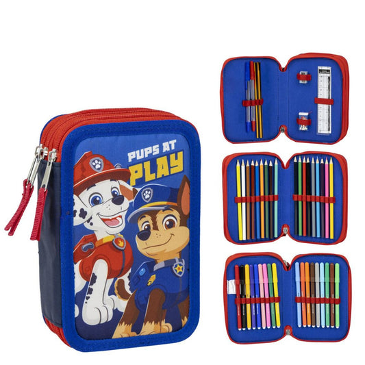 Paw Patrol Giotto Federmappe gefüllt – Schuletui & Stiftebox mit Zubehör für Kinder