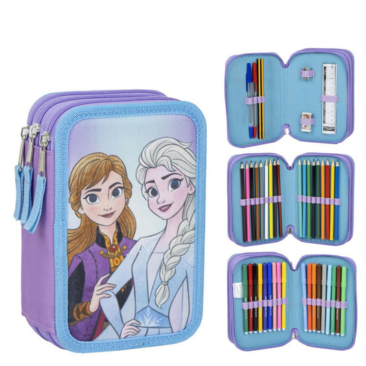 Disney Frozen Giotto Federmappe gefüllt – Schuletui & Stiftebox mit Zubehör für Kinder