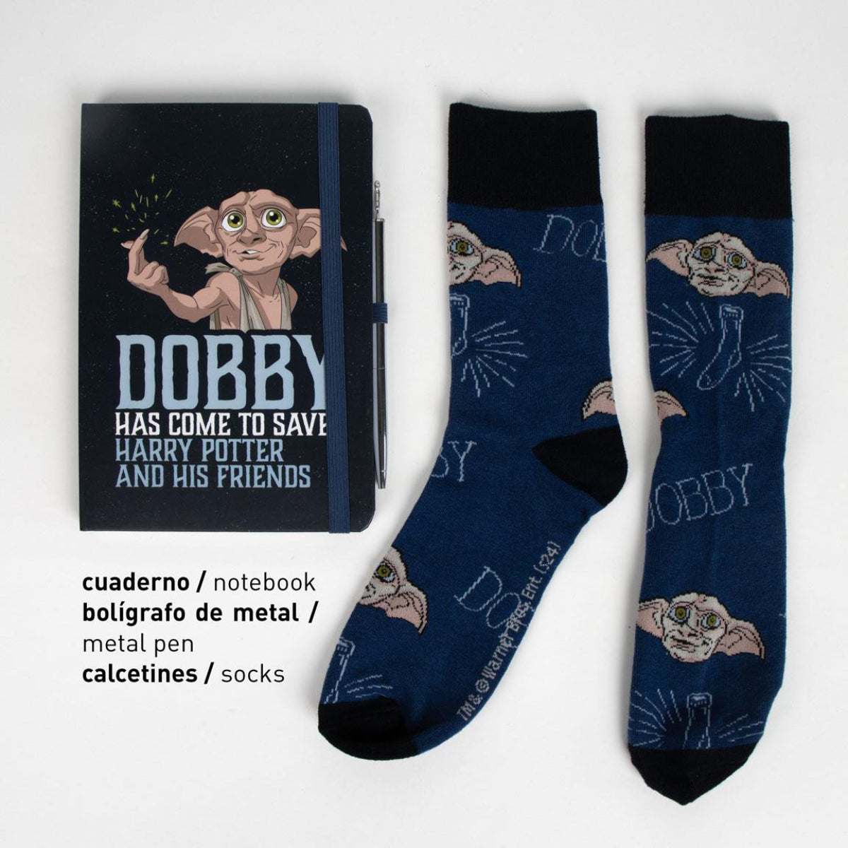 Harry Potter Schreibwaren-Set – Dobby Socke mit Stiften & Notizblock