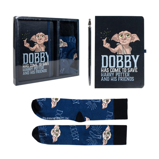 Harry Potter Schreibwaren-Set – Dobby Socke mit Stiften & Notizblock