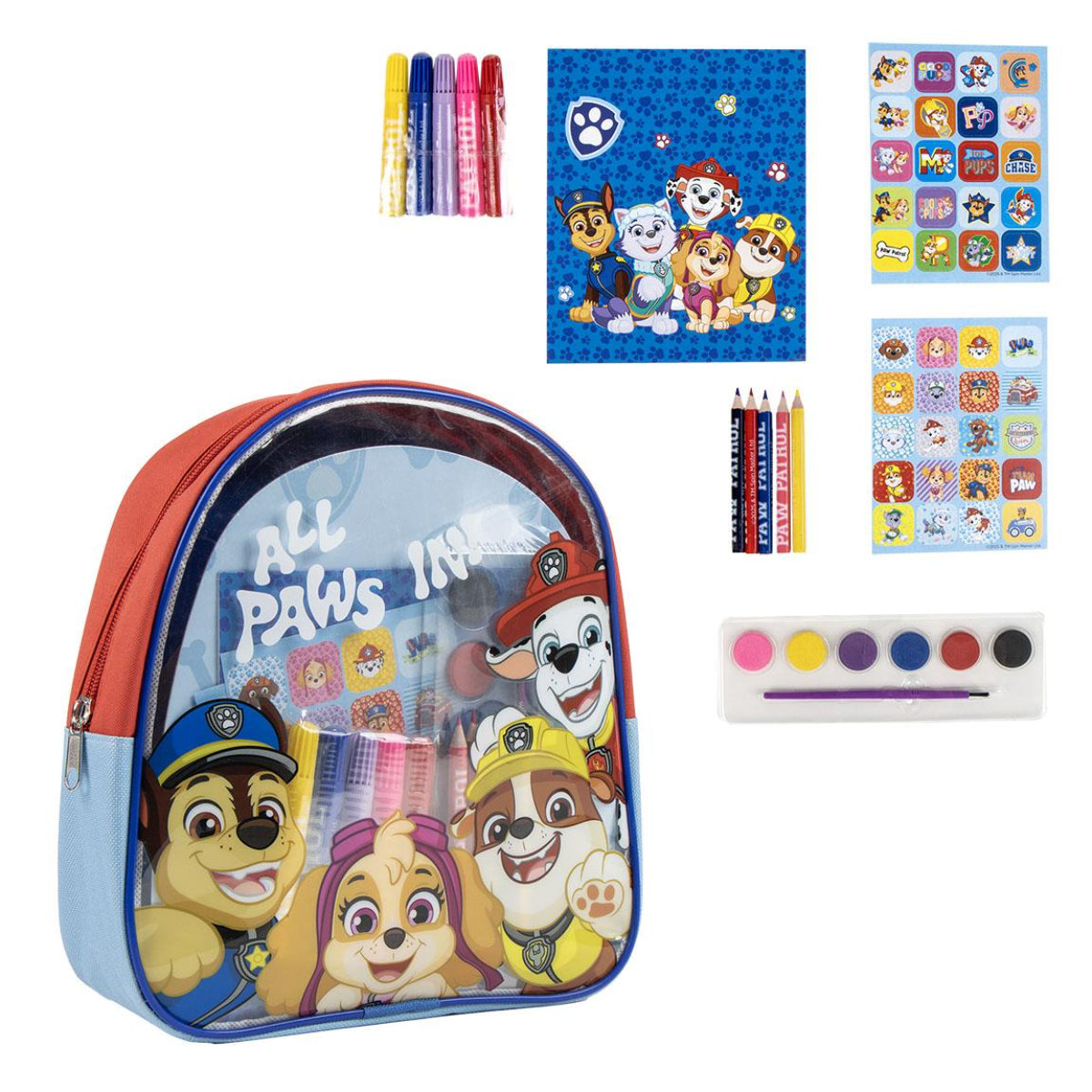 Paw Patrol Ausmal-Rucksack Kreativer Kinderrucksack zum Selbstgestalten