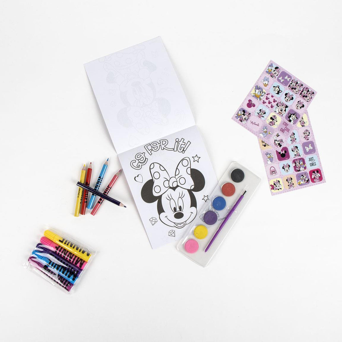 Disney Minnie Mouse Ausmal-Rucksack Kreativer Kinderrucksack zum Selbstgestalten