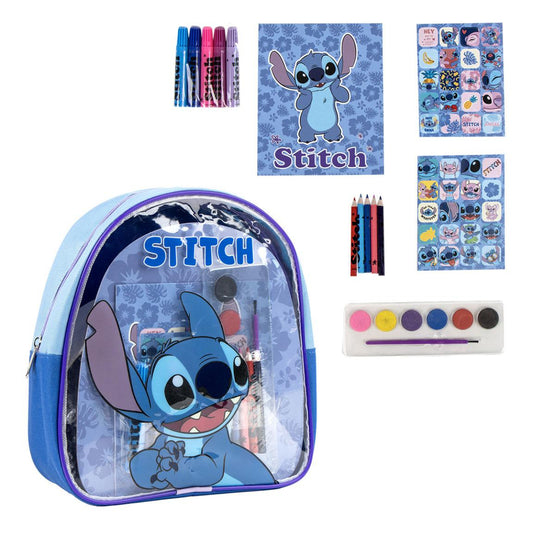 Lilo & Stitch Ausmal-Rucksack Kreativer Kinderrucksack zum Selbstgestalten