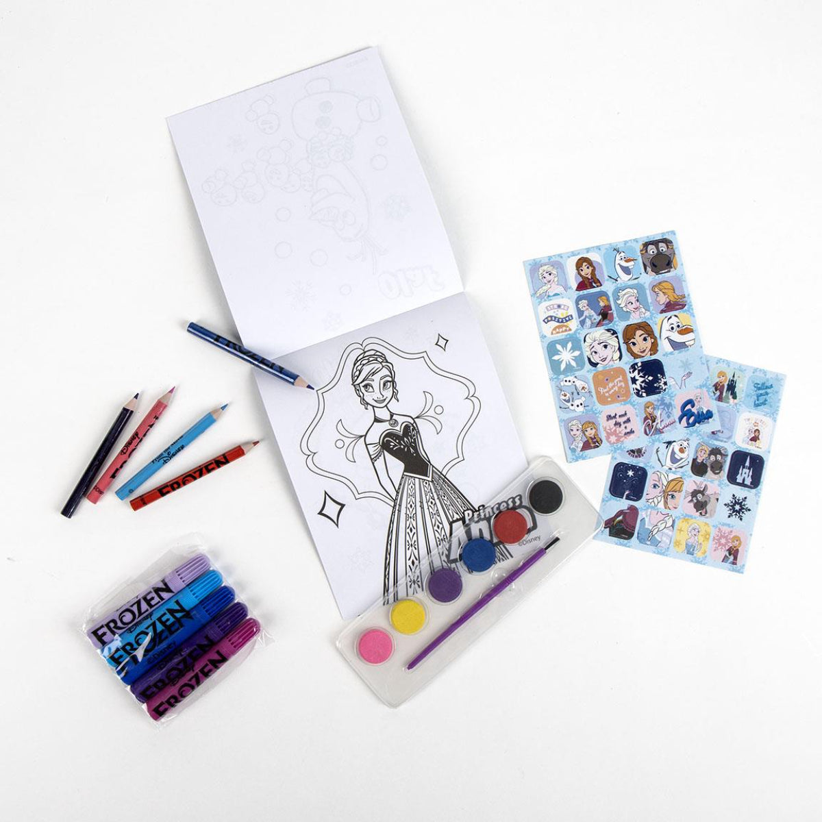 Disney Frozen Ausmal-Rucksack Kreativer Kinderrucksack zum Selbstgestalten