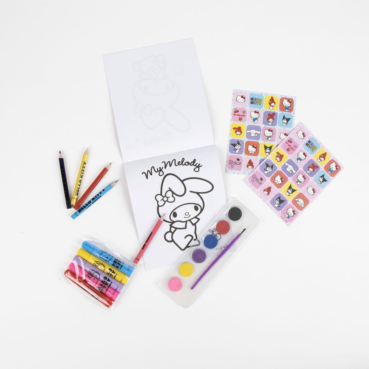 Hello Kitty Ausmal-Rucksack Kreativer Kinderrucksack zum Selbstgestalten