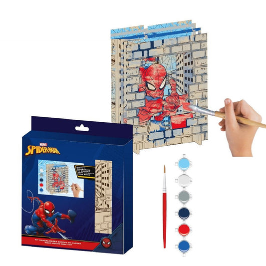 Spiderman Holzfiguren zum Ausmalen Bastelset für Kinder DIY Malspielzeug