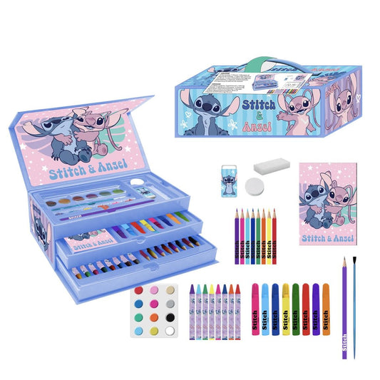 Disney Stitch Mal- und Zeichenkoffer – Kreativset für Kinder mit Zubehör