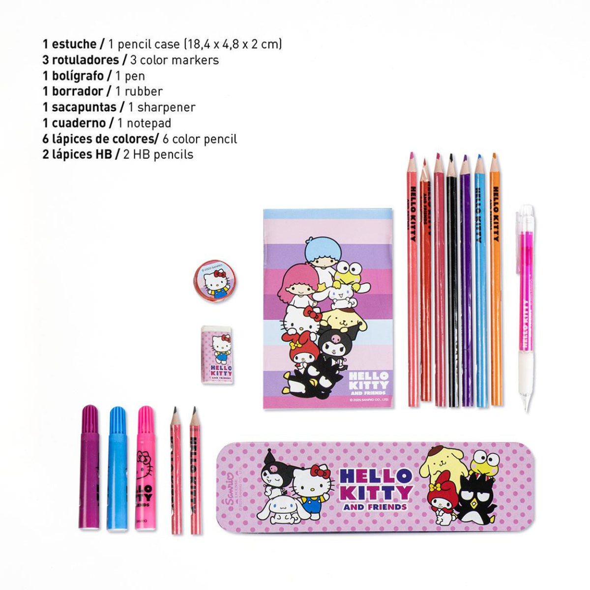 Hello Kitty Mal- und Schreibwaren-Set – Kinder Kreativset mit Zubehör