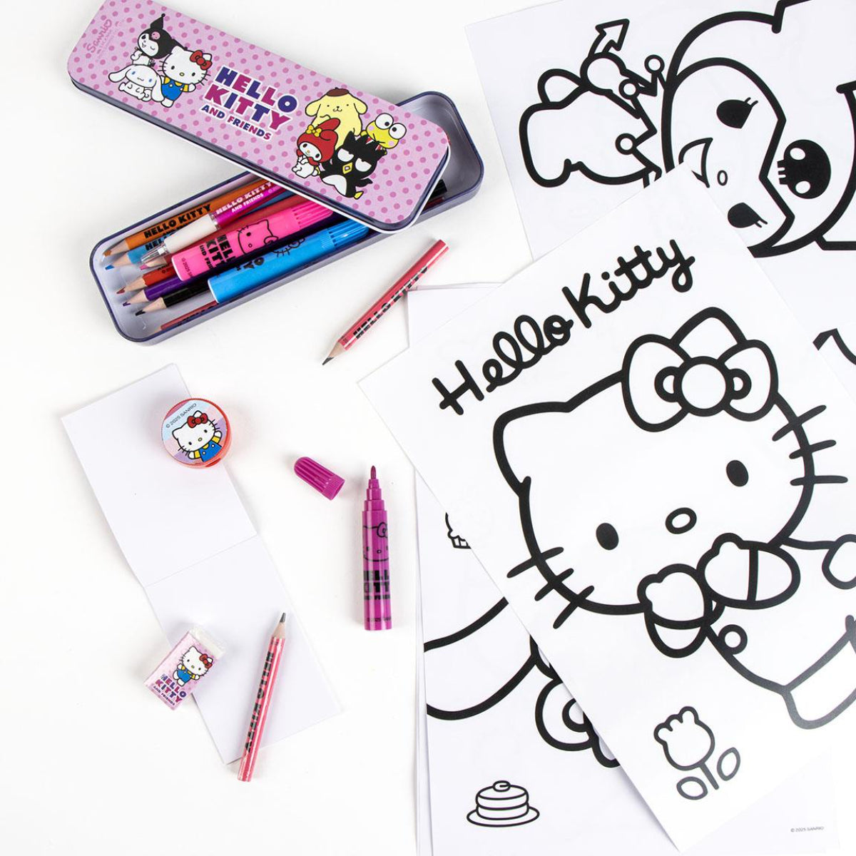 Hello Kitty Mal- und Schreibwaren-Set – Kinder Kreativset mit Zubehör