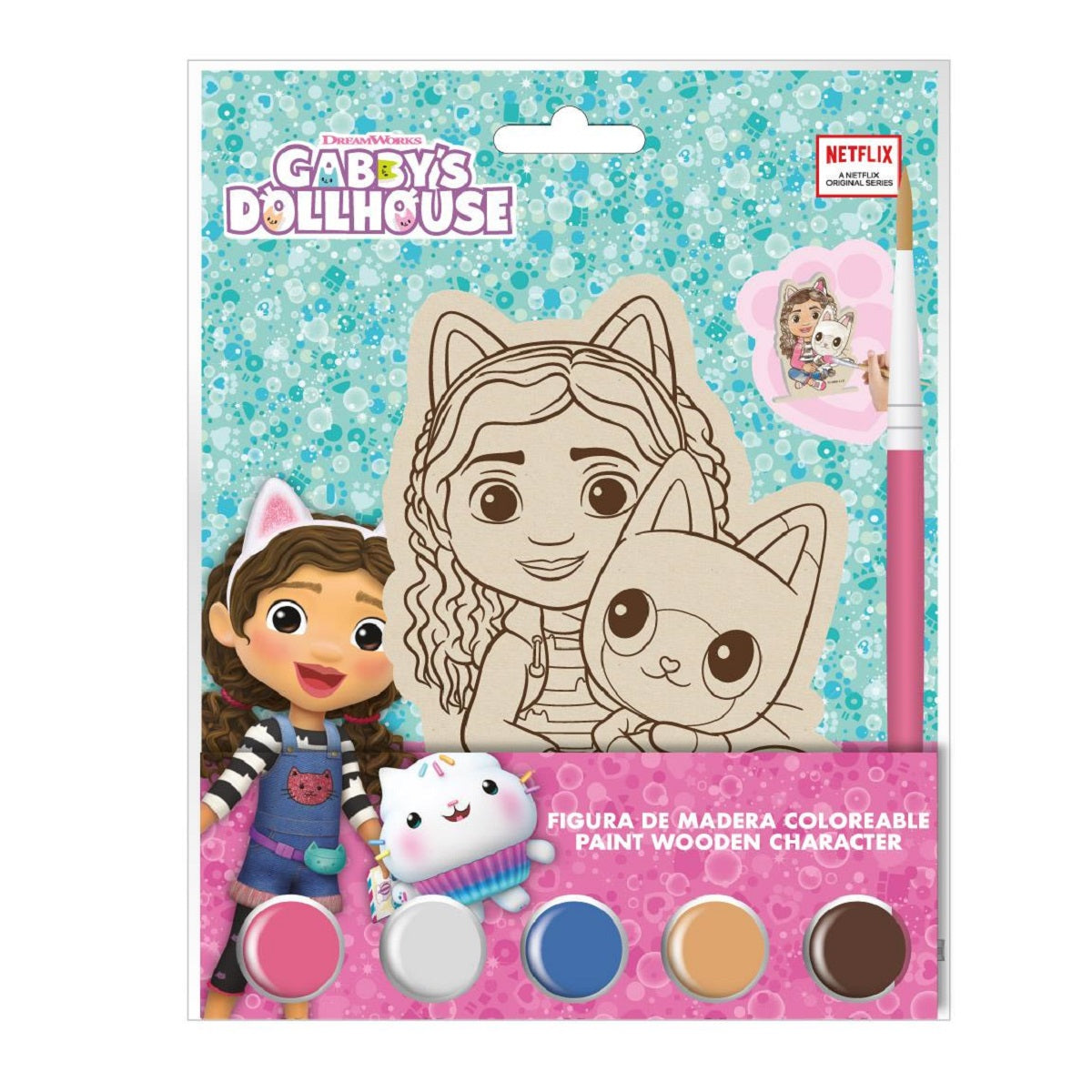 Gabby’s Dollhouse Malset – Holzfiguren zum Ausmalen für kreative Kinder