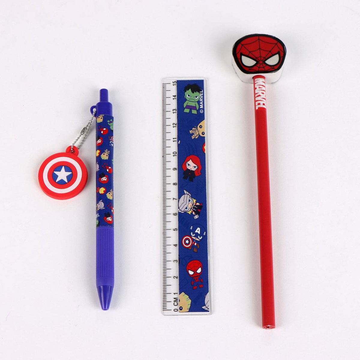 Spiderman Avengers Schreibwaren-Set mit Stiftehalter Kinder Schreibset