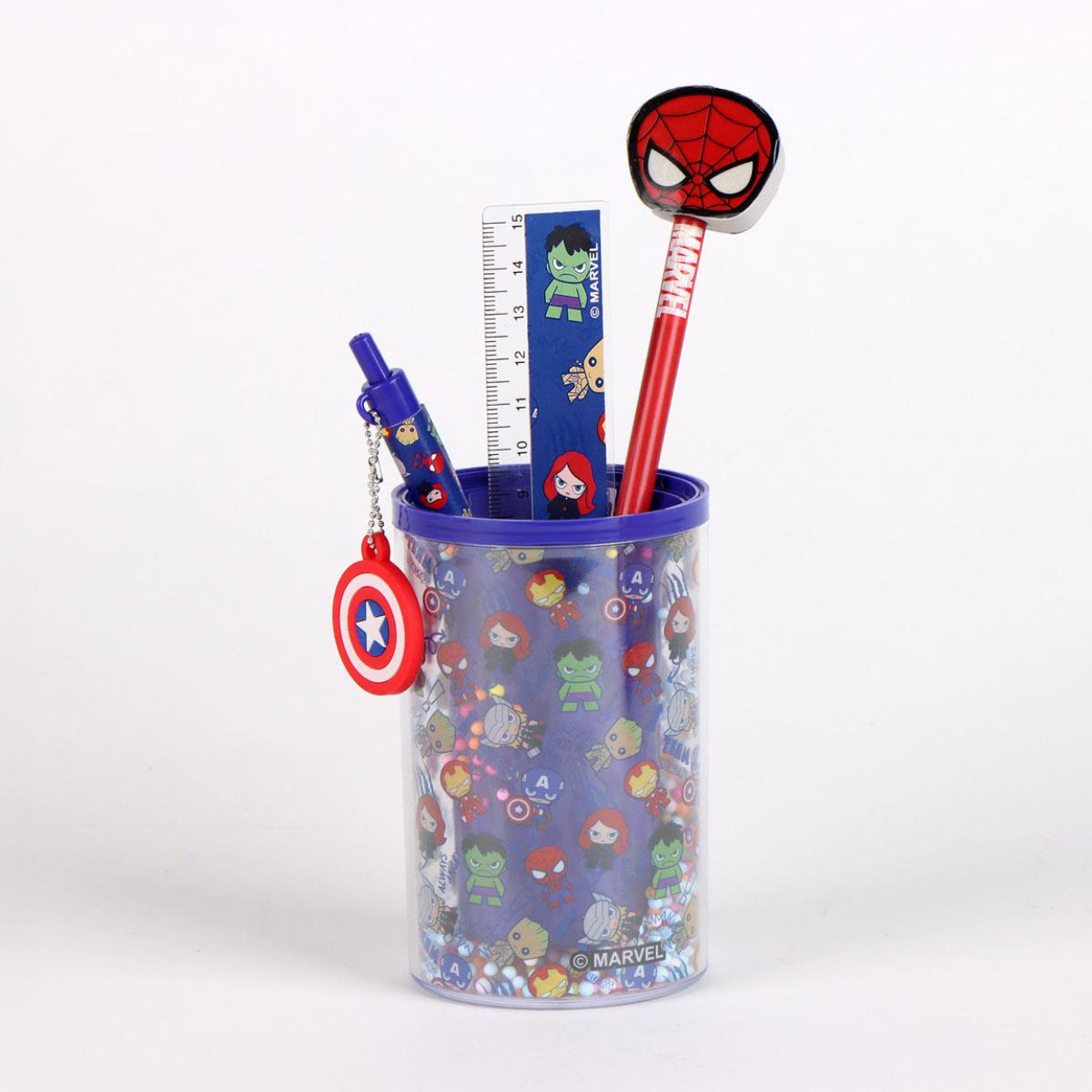 Spiderman Avengers Schreibwaren-Set mit Stiftehalter Kinder Schreibset