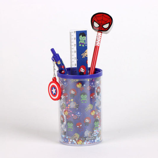 Spiderman Avengers Schreibwaren-Set mit Stiftehalter Kinder Schreibset