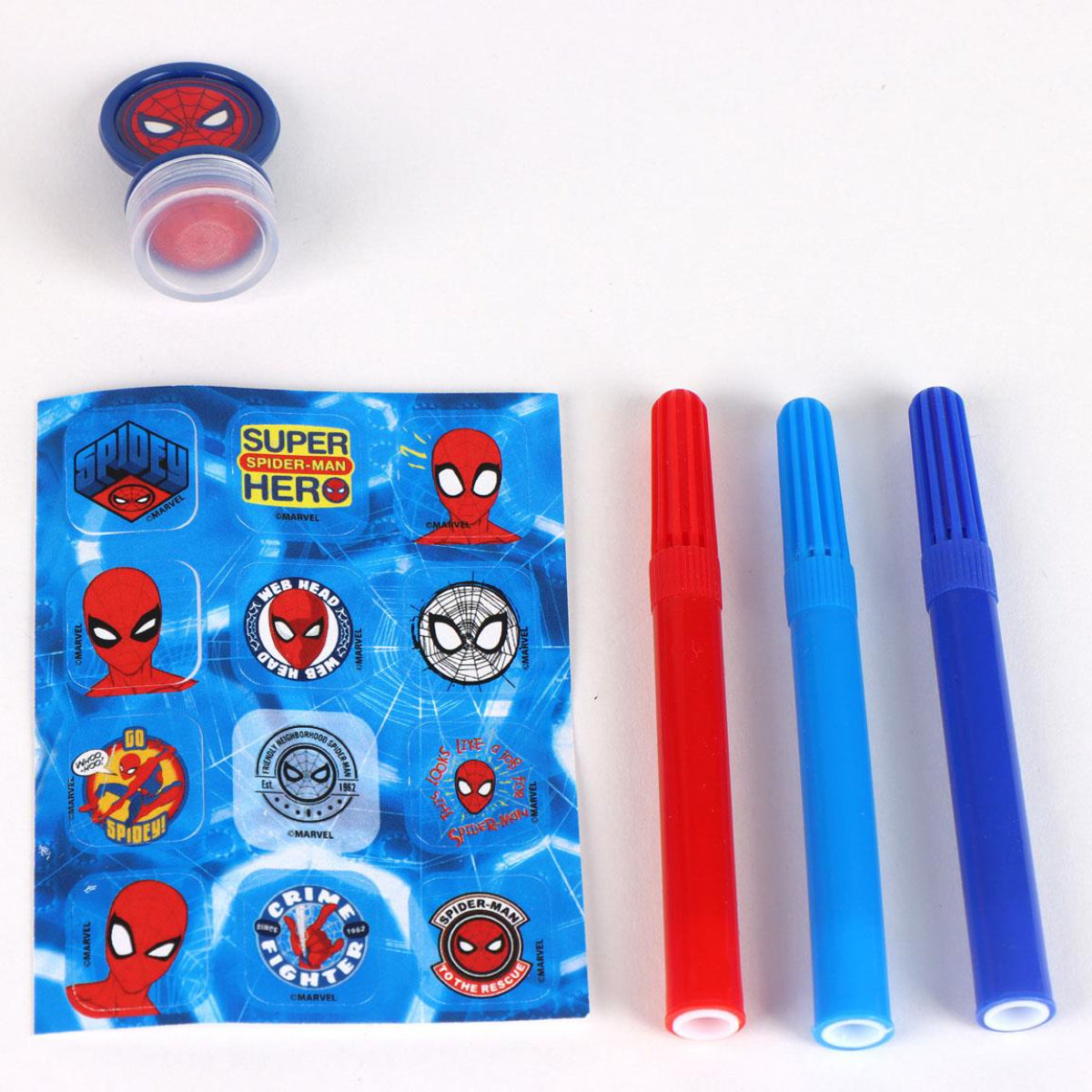 Spiderman Notizbuch-Set für Kinder – Schreibset mit Stiften & Stickern