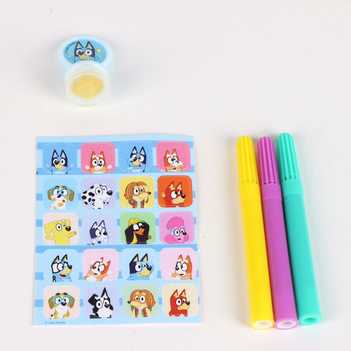 Bluey Notizbuch-Set für Kinder inkl. Stifte & Sticker – Schreibwaren-Set