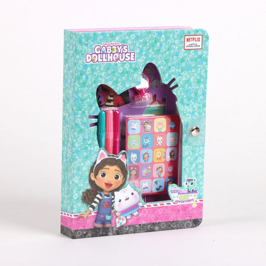 Gabby’s Dollhouse Notizbuch-Set für Kinder – Schreibwaren mit Stickern & Stiften