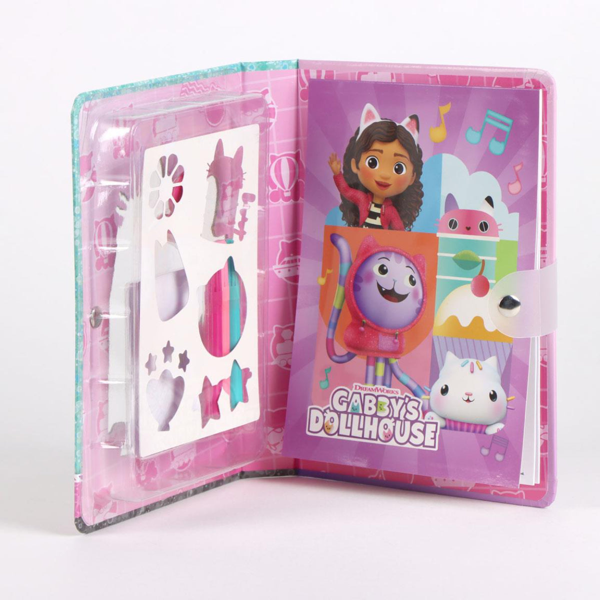Gabby’s Dollhouse Notizbuch-Set für Kinder – Schreibwaren mit Stickern & Stiften