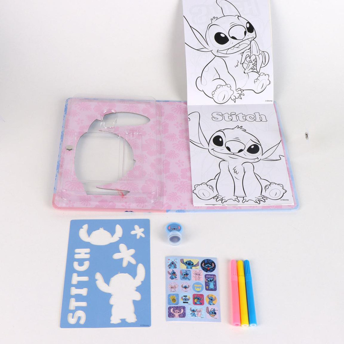 Disney Stitch Notizbuch-Set für Kinder – Schreibwaren mit Stickern & Stiften