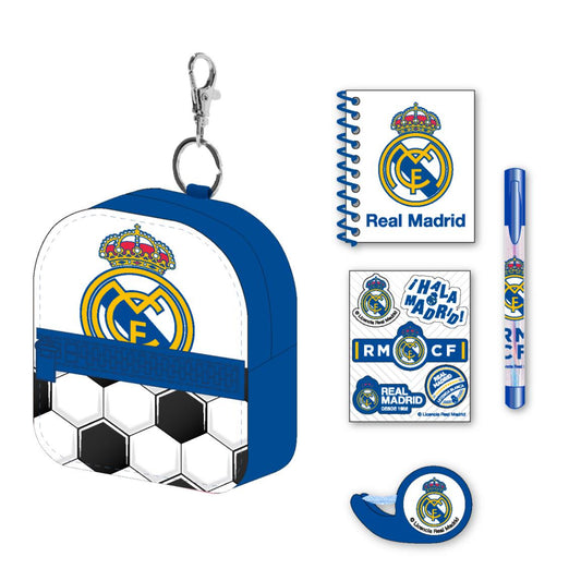 Real Madrid Schreibwaren-Set mit Mini-Rucksack Kinder Schulset