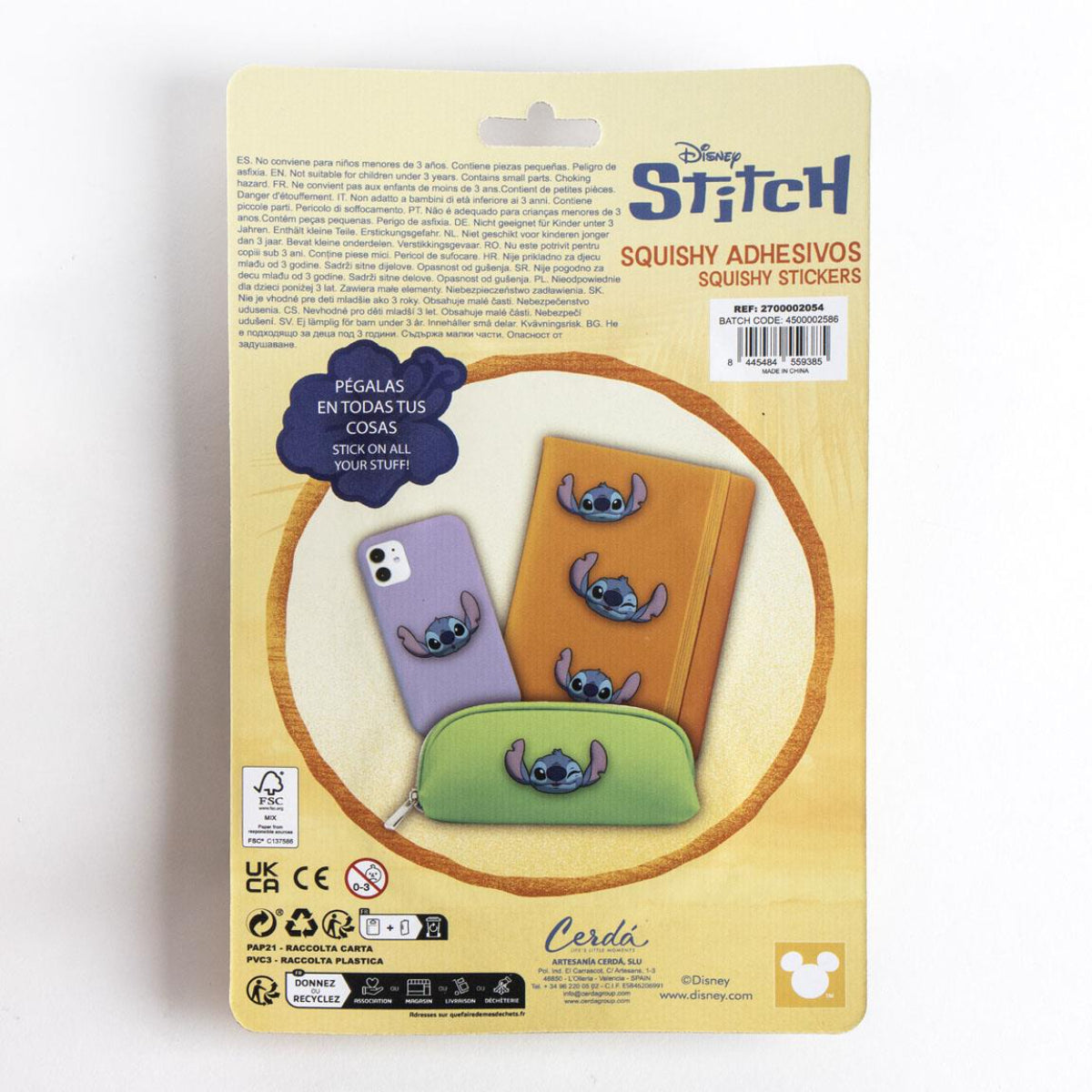 Disney Stitch Squishy Aufkleber Kinder Sticker für Schule, Tagebuch & Geschenk