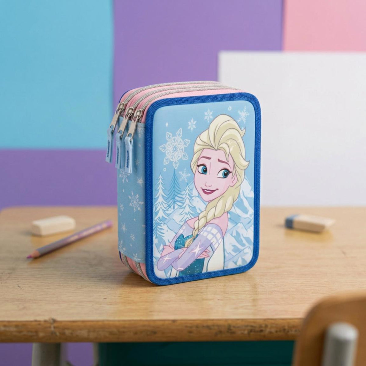 Disney Frozen Gefüllte Federmäppchen mit Zubehör für Schule und Freizeit