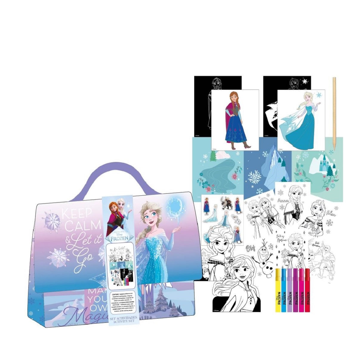 Disney Frozen Malset Kinder Handtasche Ausmalset Bastelset 24 cm