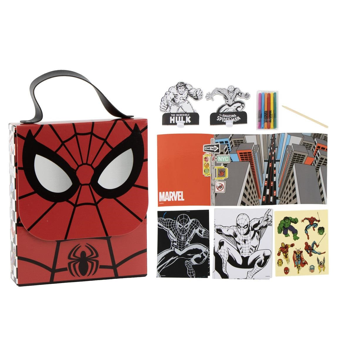 Spiderman Malset Kinder Handtasche Ausmalset Bastelset 24 cm