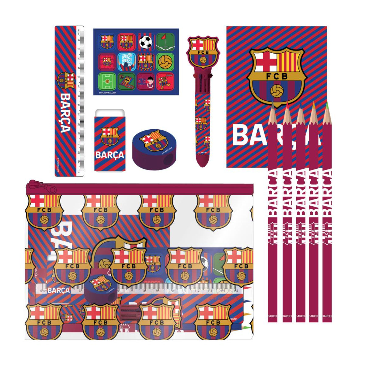 FC Barcelona Schulset für Malen Schreiben und Basteln
