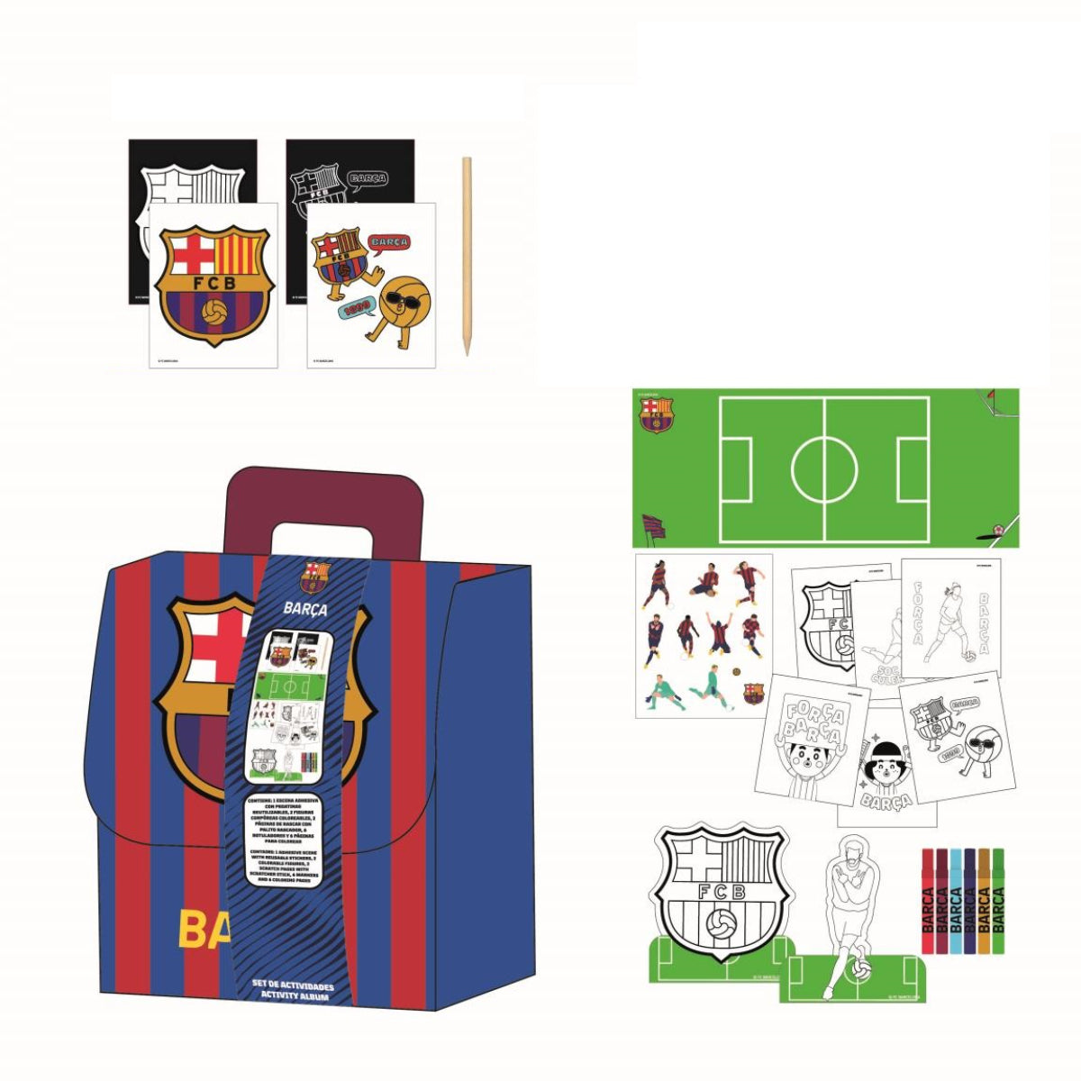 FC Barcelona Colorable Set Rucksack zum Gestalten und Ausmalen