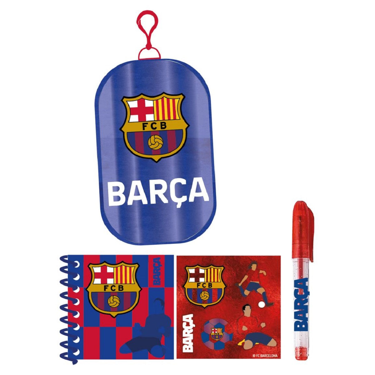 FC Barcelona Plüsch Schreibwarenset ältere Kinder Schulbedarf