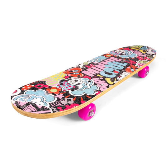 Disney Minnie Mouse 24 Zoll – Robustes Kinder Skateboard mit PVC-Rädern und PP Trucks