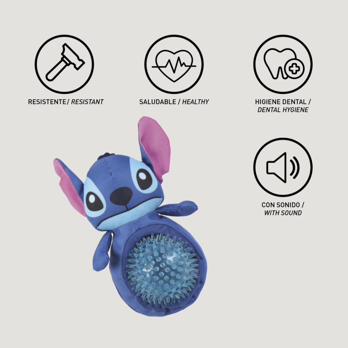 Disney Stitch Hundespielzeug Ball Beißrform für gesunde Zähne und Zahnfleisch